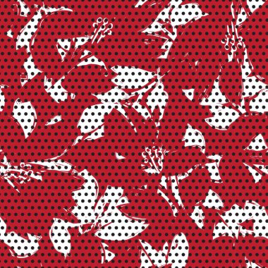 Moda tekstil ve grafikleri için noktalı dokuları olan çiçeksiz desen.