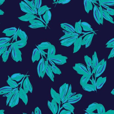 Çiçek fırçası darbeleri moda baskıları, grafikler, arka planlar ve el sanatları için pürüzsüz desen