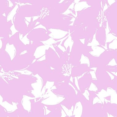 Çiçek fırçası darbeleri moda baskıları, grafikler, arka planlar ve el sanatları için pürüzsüz desen