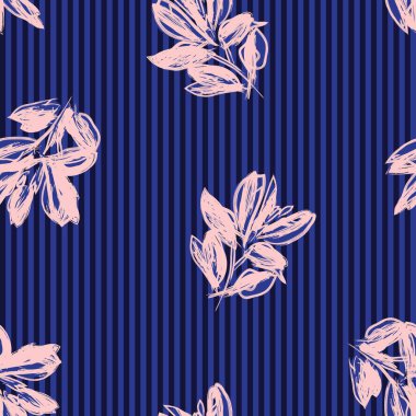 Moda tekstil ve grafikleri için çizgili dokuları olan çiçeksiz desen