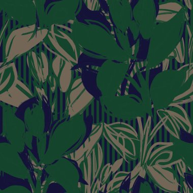 Moda tekstil ve grafikleri için çizgili dokuları olan çiçeksiz desen