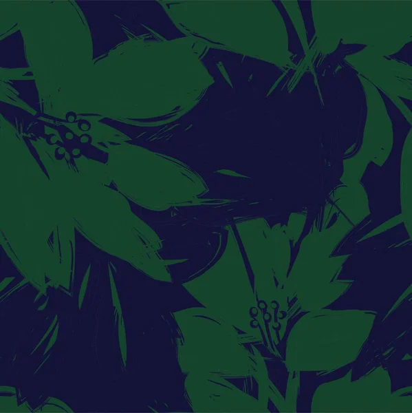 Квіткові Мазки Пензлем Безшовний Візерунок Модних Принтів Графіки Фону Ремесел — стоковий вектор