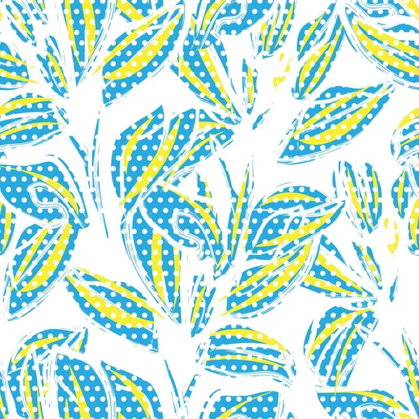 Цветочный Бесшовный Узор Точечными Текстурами Модного Текстиля Графики — стоковый вектор