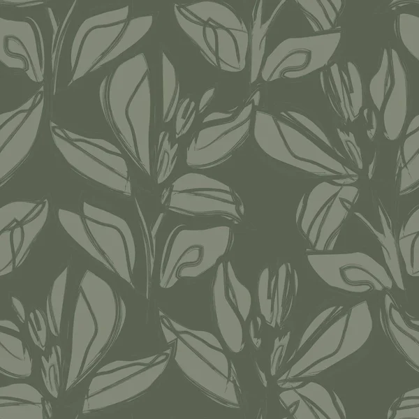 Květinové Tahy Štětcem Bezešvé Vzor Pozadí Pro Módní Potisky Grafiku — Stockový vektor