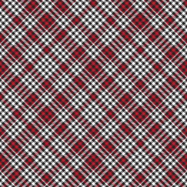 Moda tekstil ve grafikleri için uygun Kırmızı Çapraz Ekose Tartan desenli kusursuz desen tasarımı
