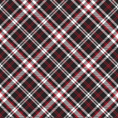 Moda tekstil ve grafikleri için uygun Kırmızı Çapraz Ekose Tartan desenli kusursuz desen tasarımı