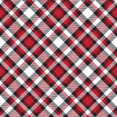 Moda tekstil ve grafikleri için uygun Kırmızı Çapraz Ekose Tartan desenli kusursuz desen tasarımı