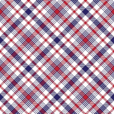 Moda tekstil ve grafikleri için uygun Kırmızı Çapraz Ekose Tartan desenli kusursuz desen tasarımı