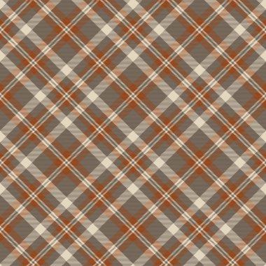 Moda tekstil ve grafikleri için uygun Turuncu Çapraz Ekoseli Tartan desensiz desen tasarımı
