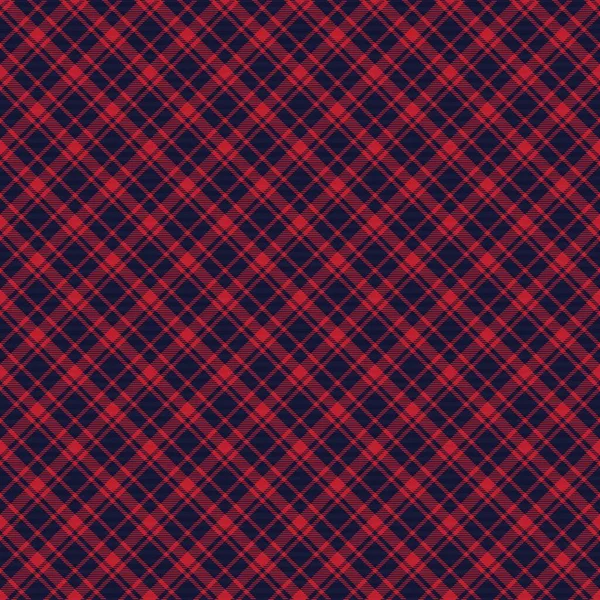 Red Navy Diagonal Plaid Tartan Texturé Design Sans Couture Adapté — Image vectorielle