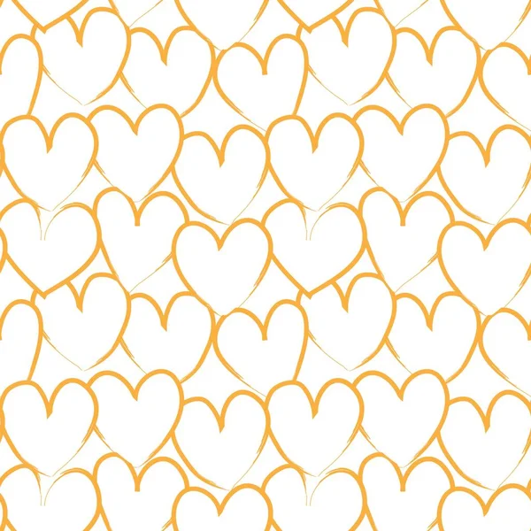 Corazón Forma Pincelada Sin Costura Patrón Fondo Para Textiles Moda — Vector de stock