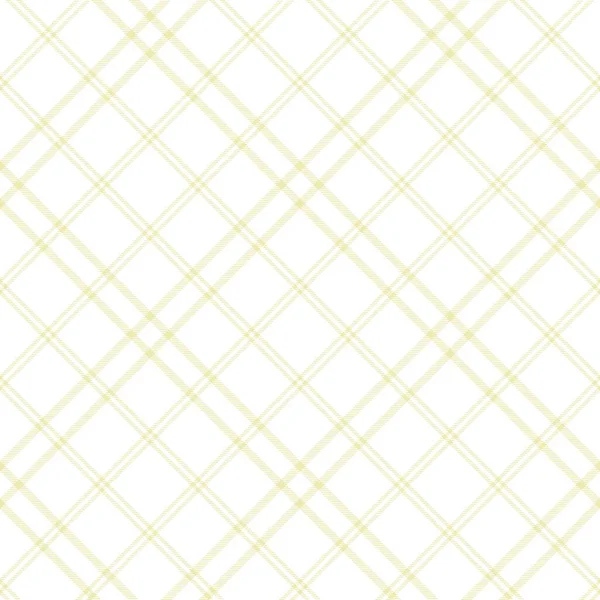 Jaune Diagonale Plaid Tartan Texturé Design Motif Sans Couture Adapté — Image vectorielle
