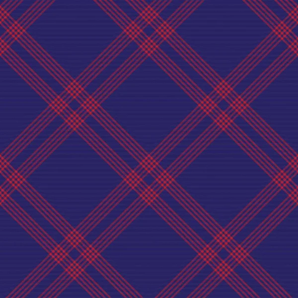 Red Navy Diagonal Plaid Tartan Texturované Bezešvý Vzor Design Vhodný — Stockový vektor