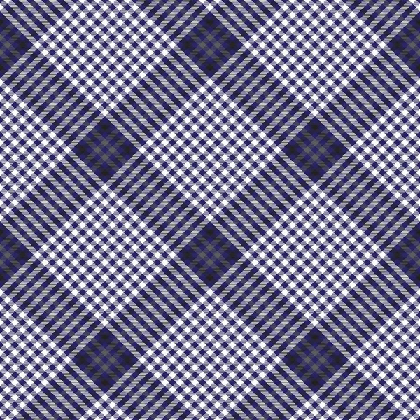 Azul Diagonal Xadrez Tartan Texturizado Design Padrão Sem Costura Adequado — Vetor de Stock