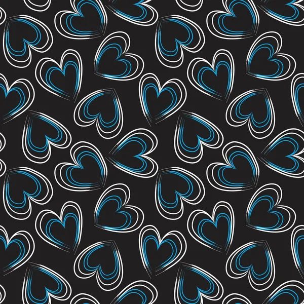 Heart Shaped Brush Stroke Seamless Pattern Background Fashion Textiles Graphics — Stock Vector