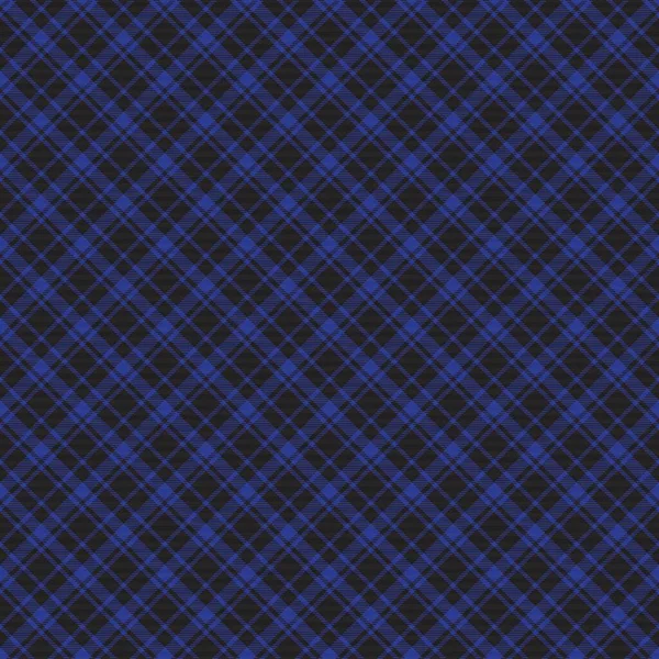 Azul Diagonal Xadrez Tartan Texturizado Design Padrão Sem Costura Adequado — Vetor de Stock