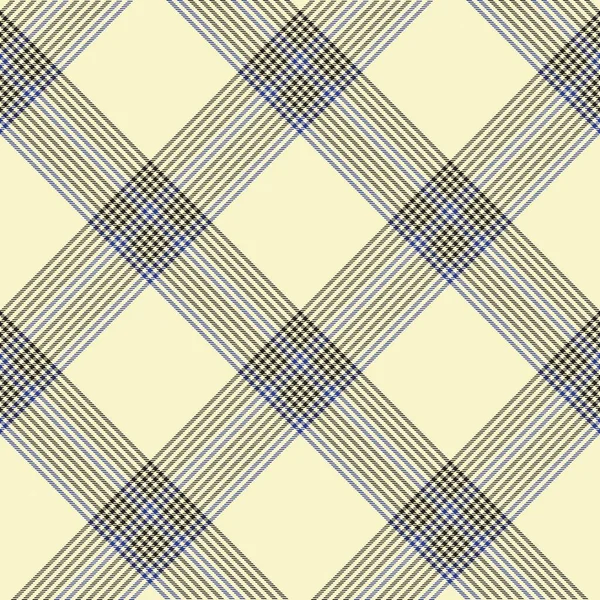 Gelbe Diagonal Plaid Tartan Texturierte Nahtlose Muster Für Modetextilien Und — Stockvektor