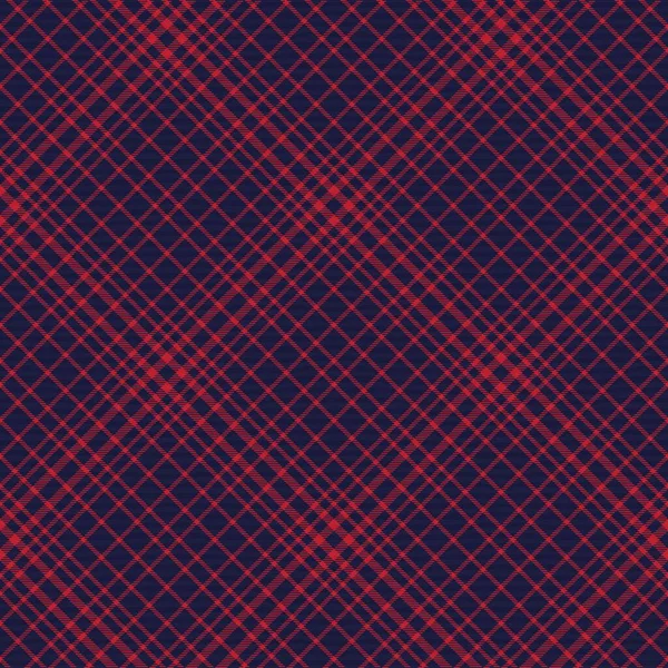 Red Navy Diagonal Plaid Tartan Texturé Design Sans Couture Adapté — Image vectorielle