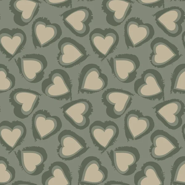 Moda tekstil ve grafikleri için kalp şeklinde fırça darbeleri kusursuz bir arka plan