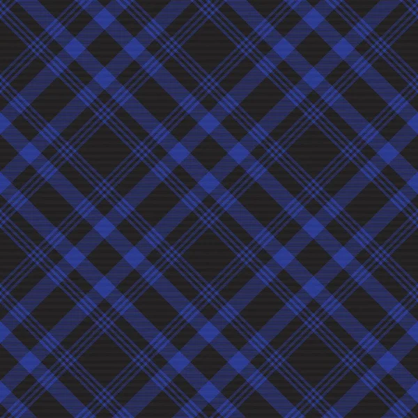 Blue Diagonal Plaid Tartan Texturované Bezešvý Vzor Design Vhodný Pro — Stockový vektor