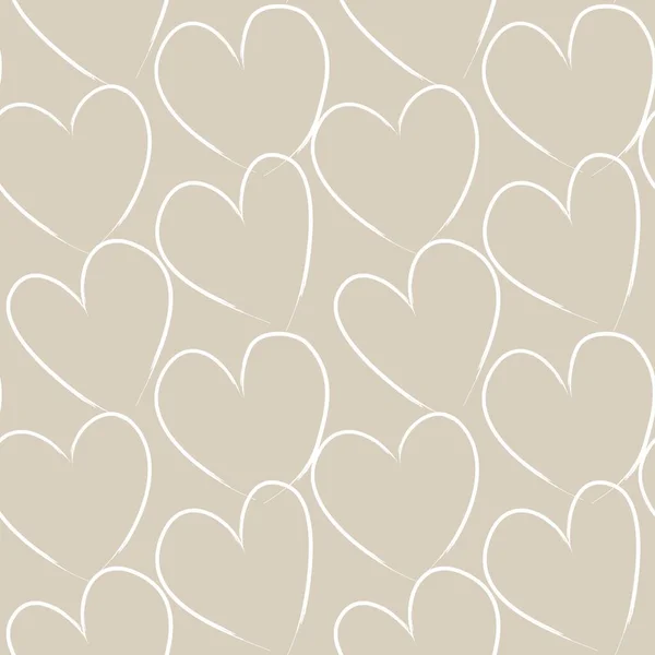 Corazón Forma Pincelada Sin Costura Patrón Fondo Para Textiles Moda — Vector de stock