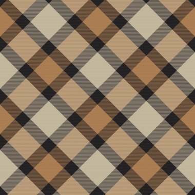 Moda tekstil ve grafikleri için uygun Kahverengi Çapraz Ekose Tartan desenli kusursuz desen tasarımı