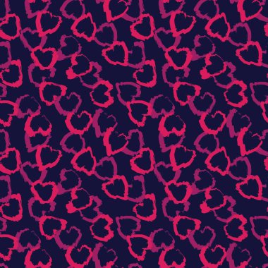 Moda tekstil ve grafikleri için kalp şeklinde fırça darbeleri kusursuz bir arka plan