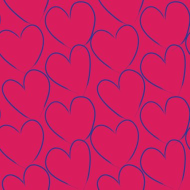 Moda tekstil ve grafikleri için kalp şeklinde fırça darbeleri kusursuz bir arka plan