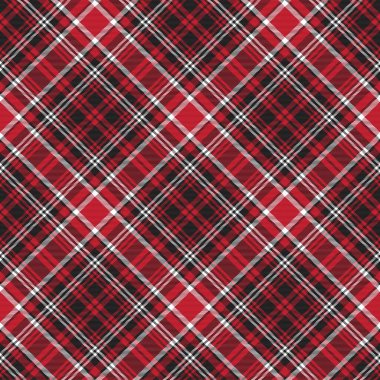Moda tekstil ve grafikleri için uygun Kırmızı Çapraz Ekose Tartan desenli kusursuz desen tasarımı