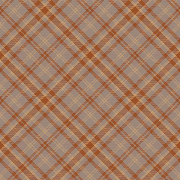 Orange Diagonal Plaid Tartan Texturiertes Nahtloses Muster Für Modetextilien Und — Stockvektor