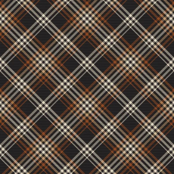 Orange Diagonal Plaid Tartan Текстурированный Бесшовный Дизайн Шаблона Подходит Моды — стоковый вектор