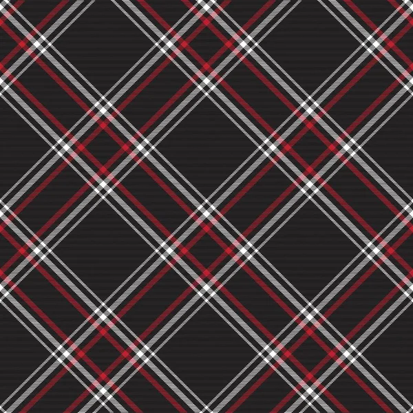 Red Diagonal Plaid Tartan Texturiertes Nahtloses Musterdesign Für Modetextilien Und — Stockvektor