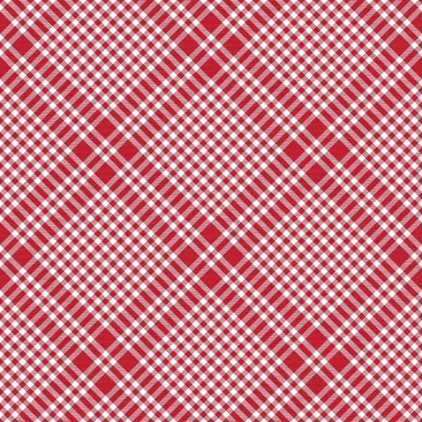 Red Diagonal Plaid Tartan Texturiertes Nahtloses Musterdesign Für Modetextilien Und — Stockvektor