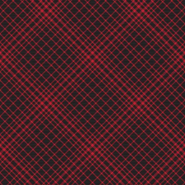 Tartan Carreaux Diagonaux Rouges Texturé Design Motif Sans Couture Adapté — Image vectorielle