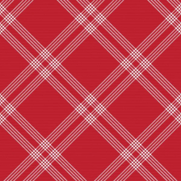 Red Diagonal Plaid Tartan Texted Seamless 디자인에 그래픽 — 스톡 벡터