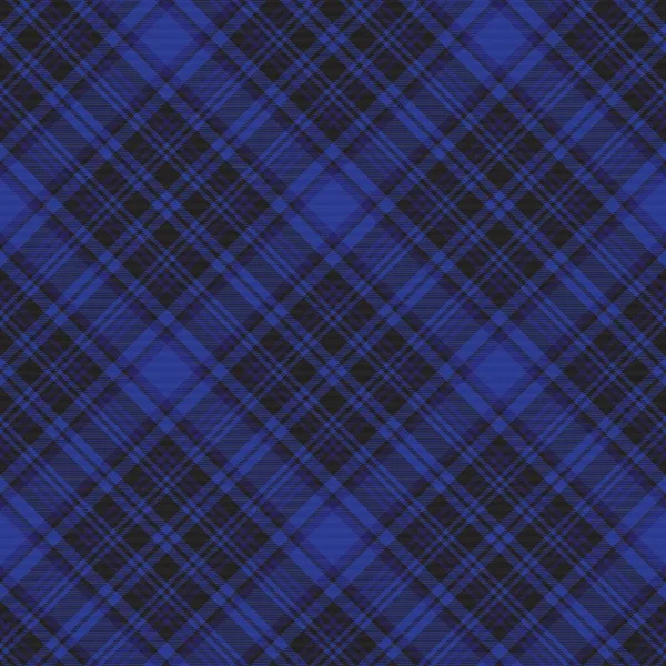 Blue Diagonal Plaid Tartan Teksturowane Bezszwowe Wzornictwo Nadaje Się Mody — Wektor stockowy