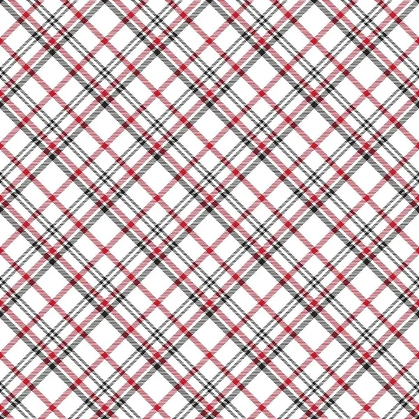 Red Diagonal Plaid Tartan Texturiertes Nahtloses Musterdesign Für Modetextilien Und — Stockvektor