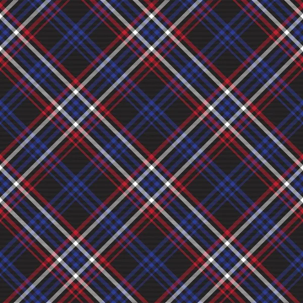 Red Navy Diagonal Plaid Tartán Texturizado Diseño Patrón Inconsútil Adecuado — Archivo Imágenes Vectoriales