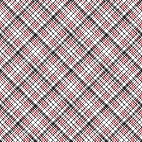 Red Diagonal Plaid Tartan Texturiertes Nahtloses Musterdesign Für Modetextilien Und — Stockvektor