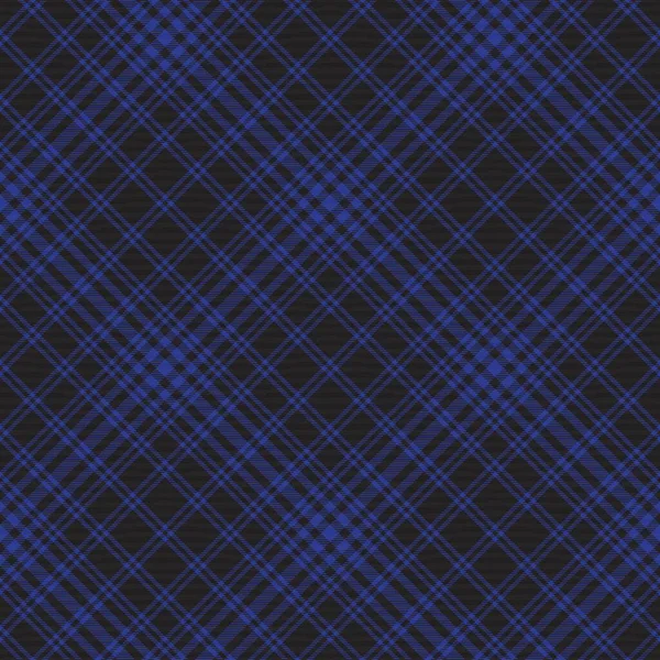 Kék Diagonal Plaid Tartan Texturált Zökkenőmentes Minta Design Alkalmas Divat — Stock Vector