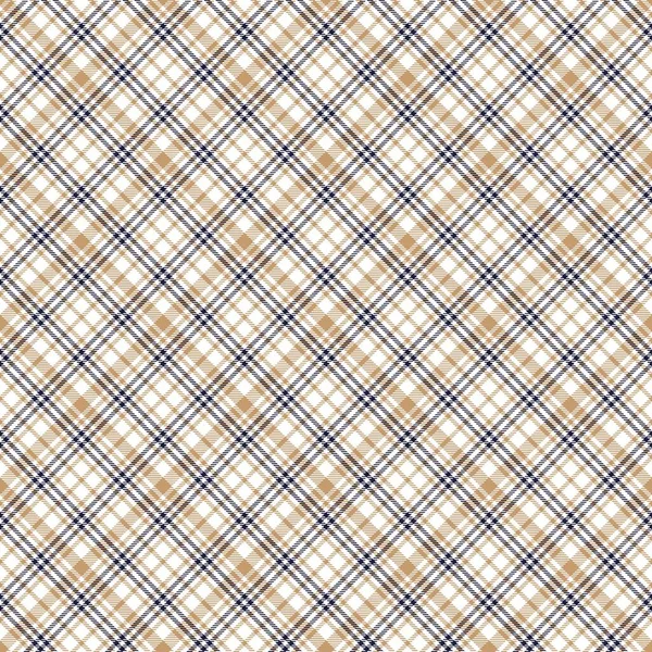 Brown Diagonal Plaid Tartan Texturé Design Motif Sans Couture Adapté — Image vectorielle