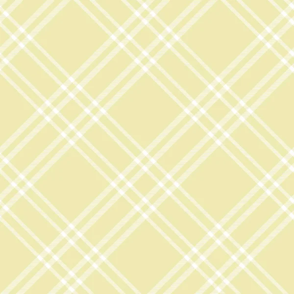 Gelbe Diagonal Plaid Tartan Texturierte Nahtlose Muster Für Modetextilien Und — Stockvektor