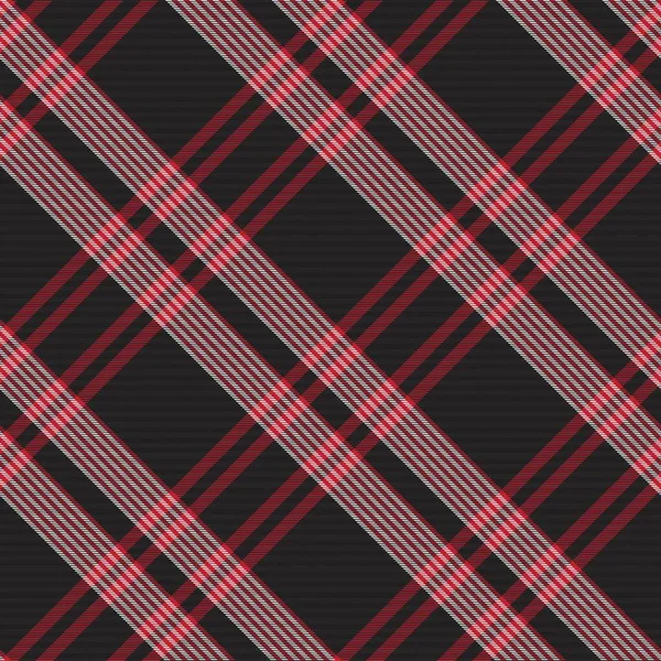 Red Diagonal Plaid Tartán Texturizado Diseño Patrón Sin Costuras Adecuado — Archivo Imágenes Vectoriales