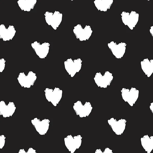 Coup Pinceau Forme Coeur Fond Motif Sans Couture Pour Textiles — Image vectorielle