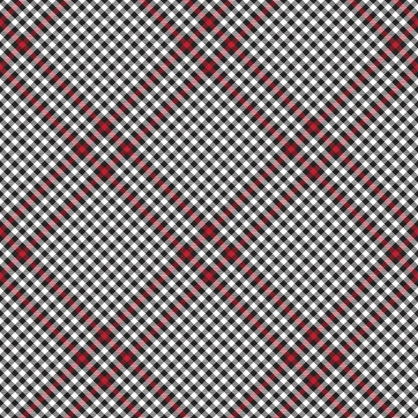 Red Diagonal Plaid Tartan Texturiertes Nahtloses Musterdesign Für Modetextilien Und — Stockvektor