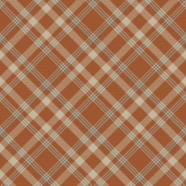 Orange Diagonal Plaid Tartan Texturé Design Sans Couture Adapté Aux — Image vectorielle