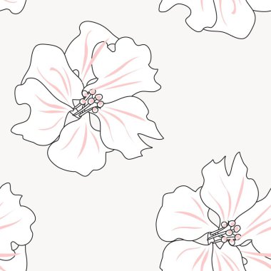 Moda tekstil ve grafikleri için özetlenmiş çiçek desensiz desen tasarımı