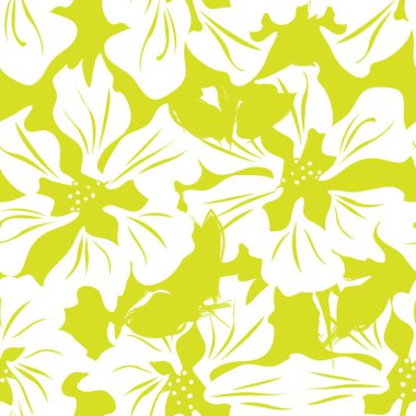 Çiçek fırçası darbeleri moda baskıları, grafikler, arka planlar ve el sanatları için pürüzsüz desen