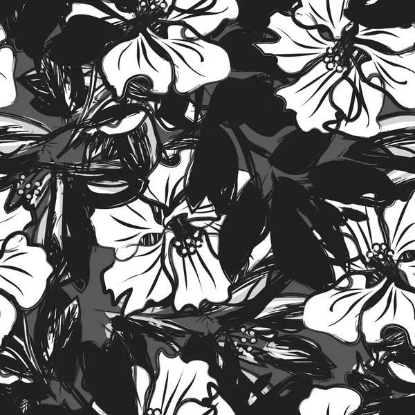 Floral Pinselstriche Nahtloser Musterhintergrund Für Modedrucke Grafiken Hintergründe Und Kunsthandwerk — Stockvektor