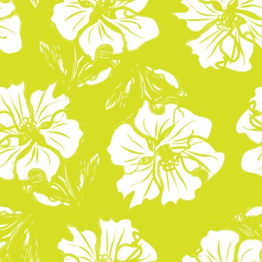 Çiçek fırçası darbeleri moda baskıları, grafikler, arka planlar ve el sanatları için pürüzsüz desen